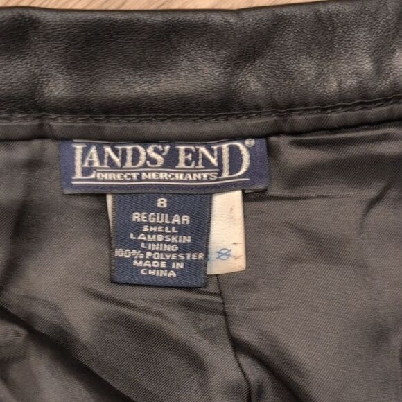 Lands End LEATHER PANTS - Picture 4 of 8